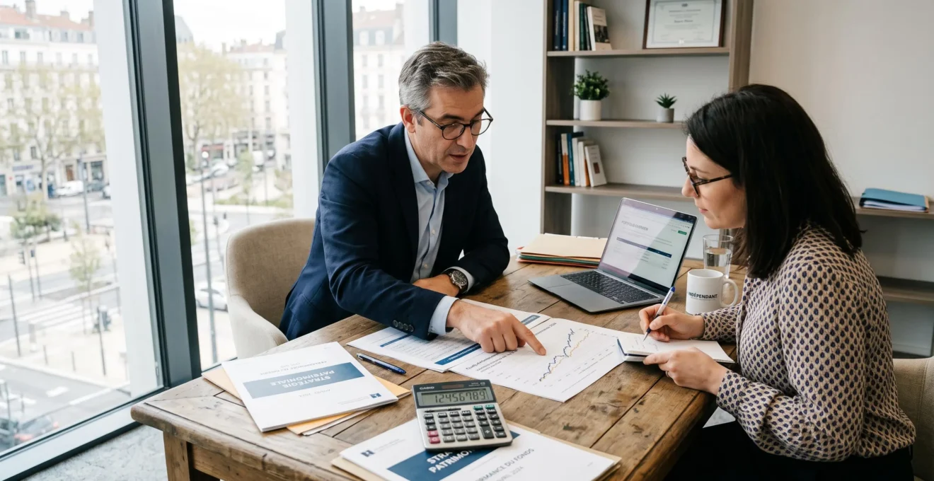 Un conseiller en gestion de patrimoine explique la performance d'un plan épargne retraite à son client.