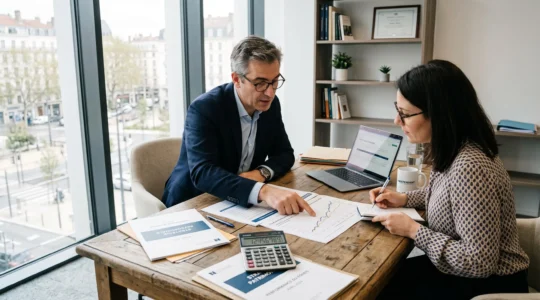 Un conseiller en gestion de patrimoine explique la performance d'un plan épargne retraite à son client.